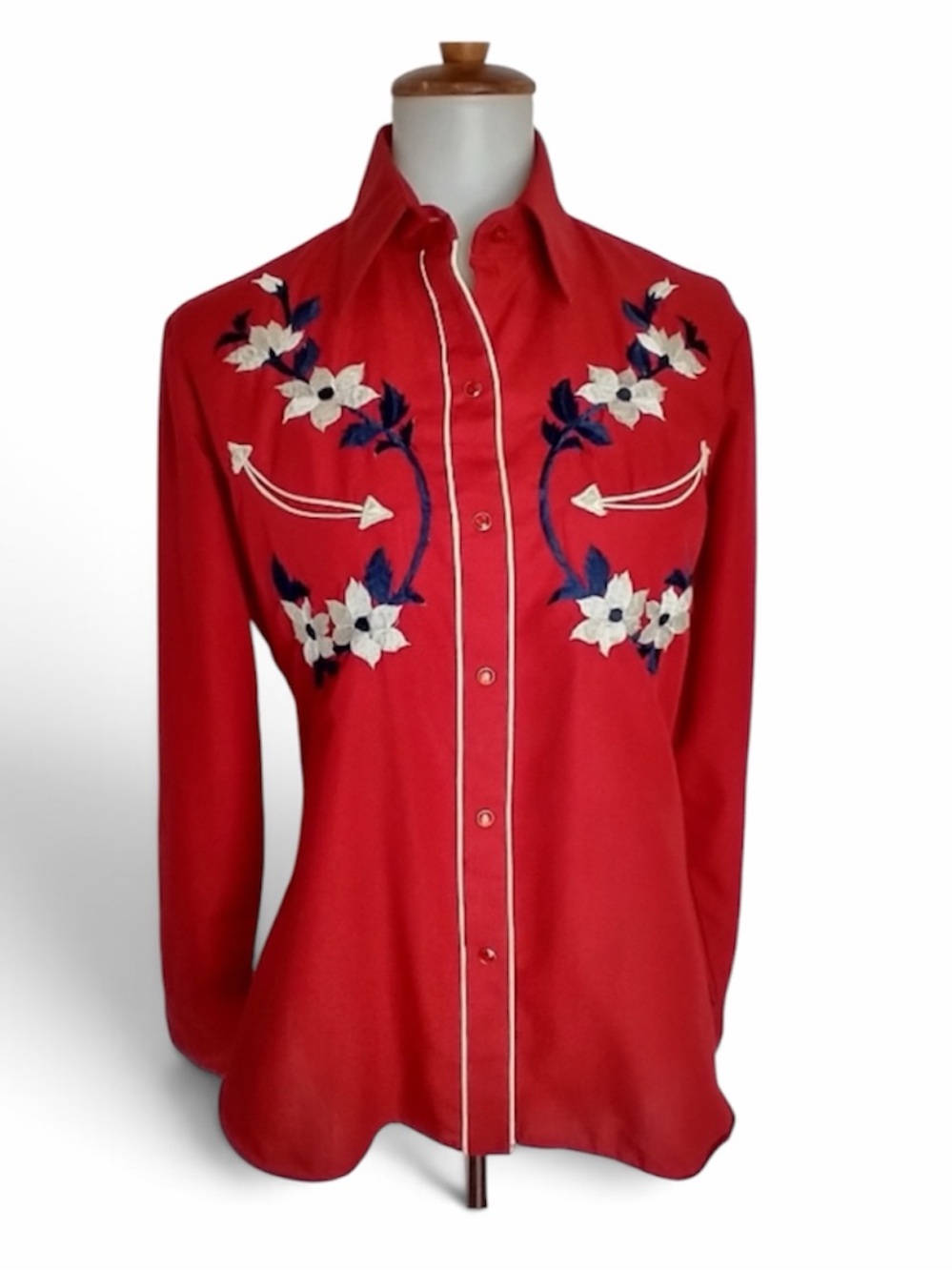 VINTAGE EMBROIDERED WESTERN RODEO SHIRT Small - Picture 2 of 10